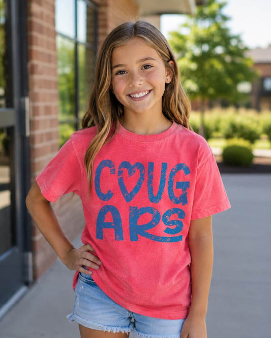 Distressed Cougars Fun Little Tee