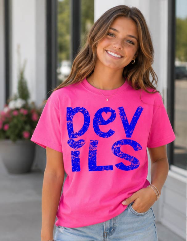 Distressed Devils Fun Little Tee