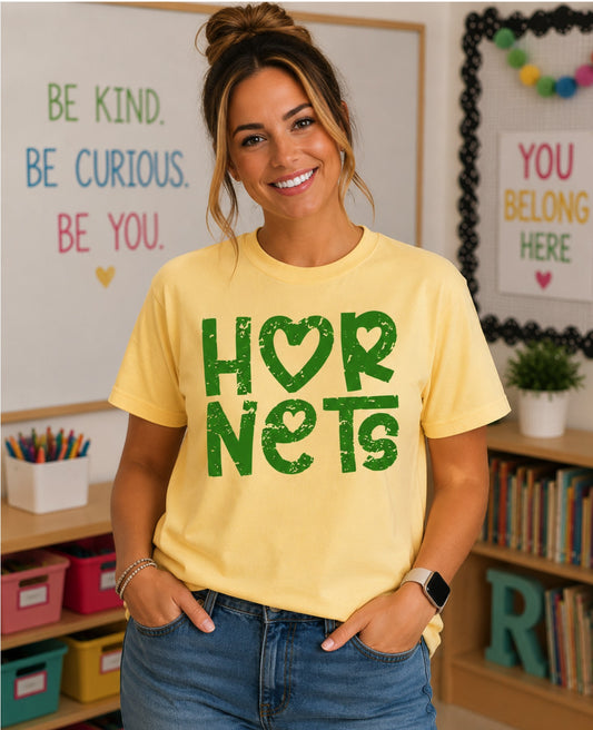 Distressed Hornets Fun Little Tee