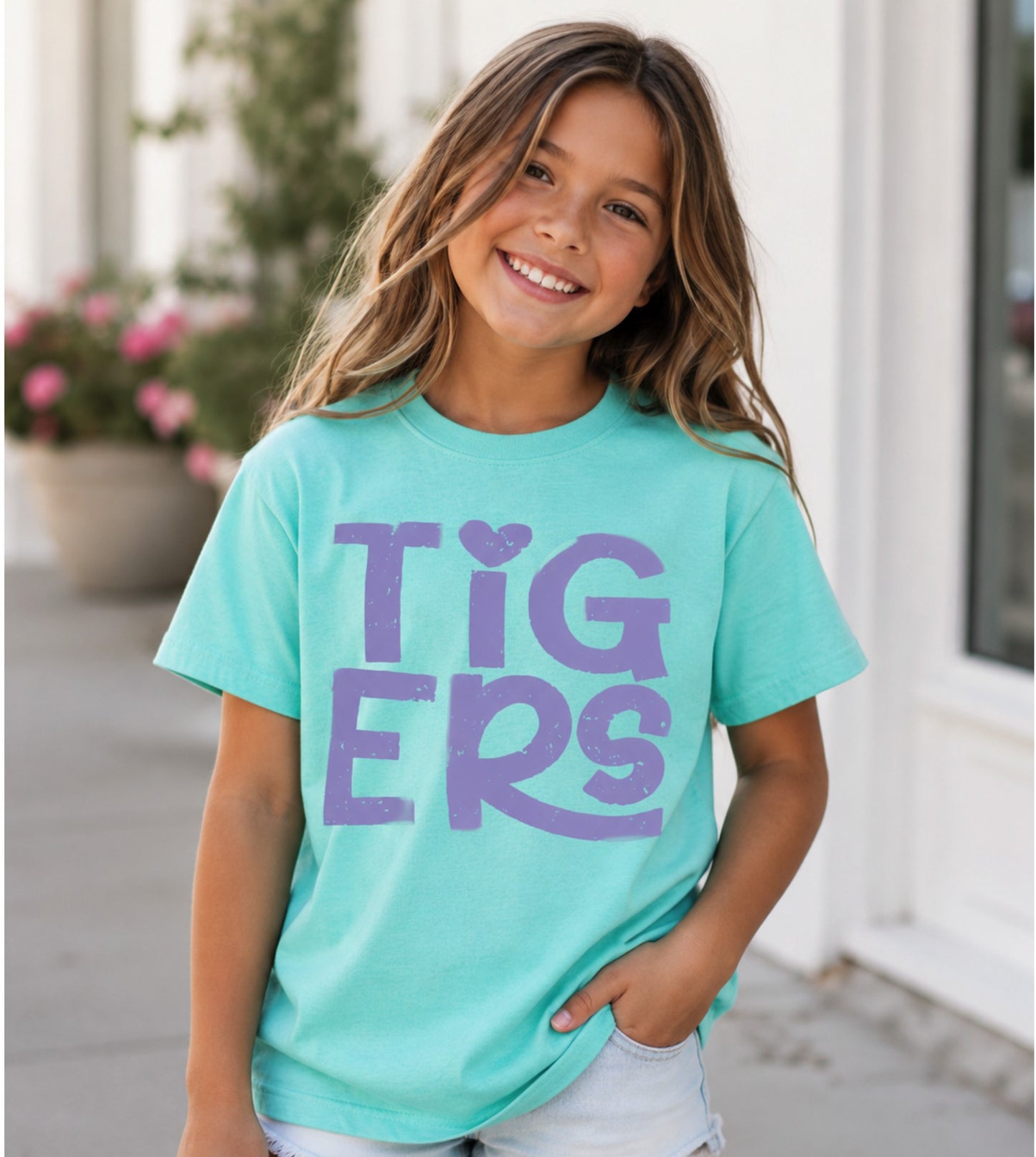 Distressed Tigers Fun Little Tee