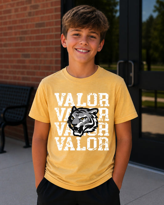 Distressed Valor House Mascot Tee