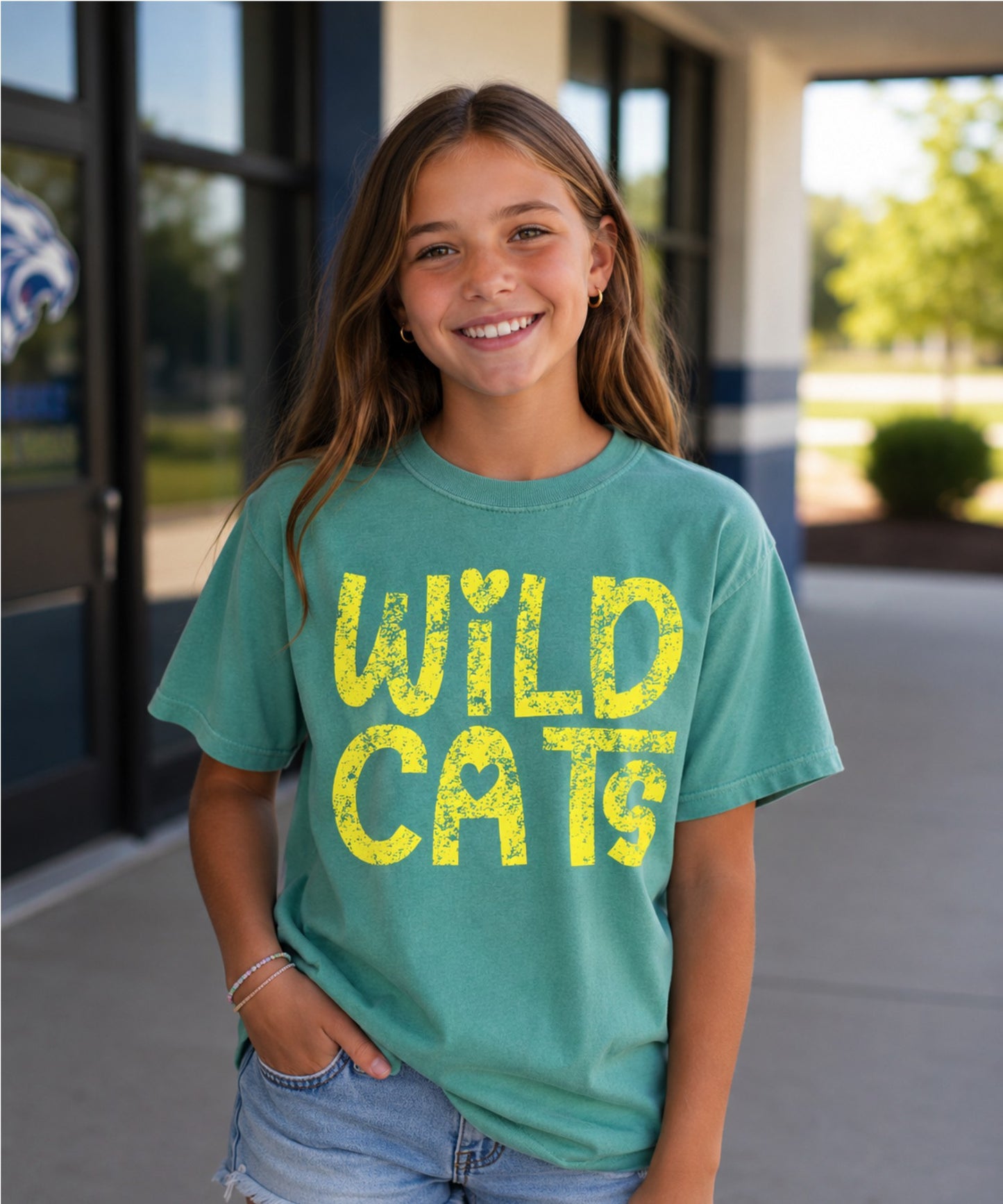 Distressed Wildcats Fun Little Tee
