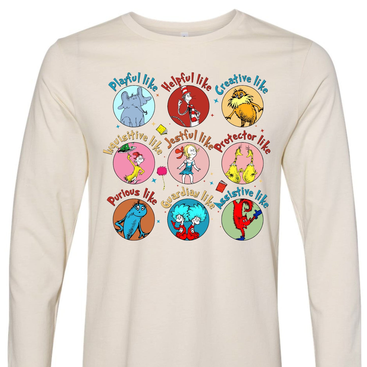 Dr. Seuss Character Traits Long Sleeve