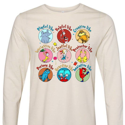 Dr. Seuss Character Traits Long Sleeve