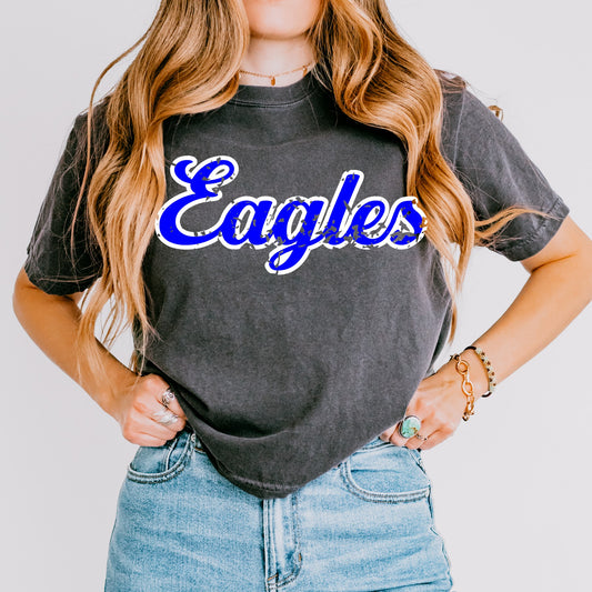Eagles Distressed Pepper Boxy Crop Tee