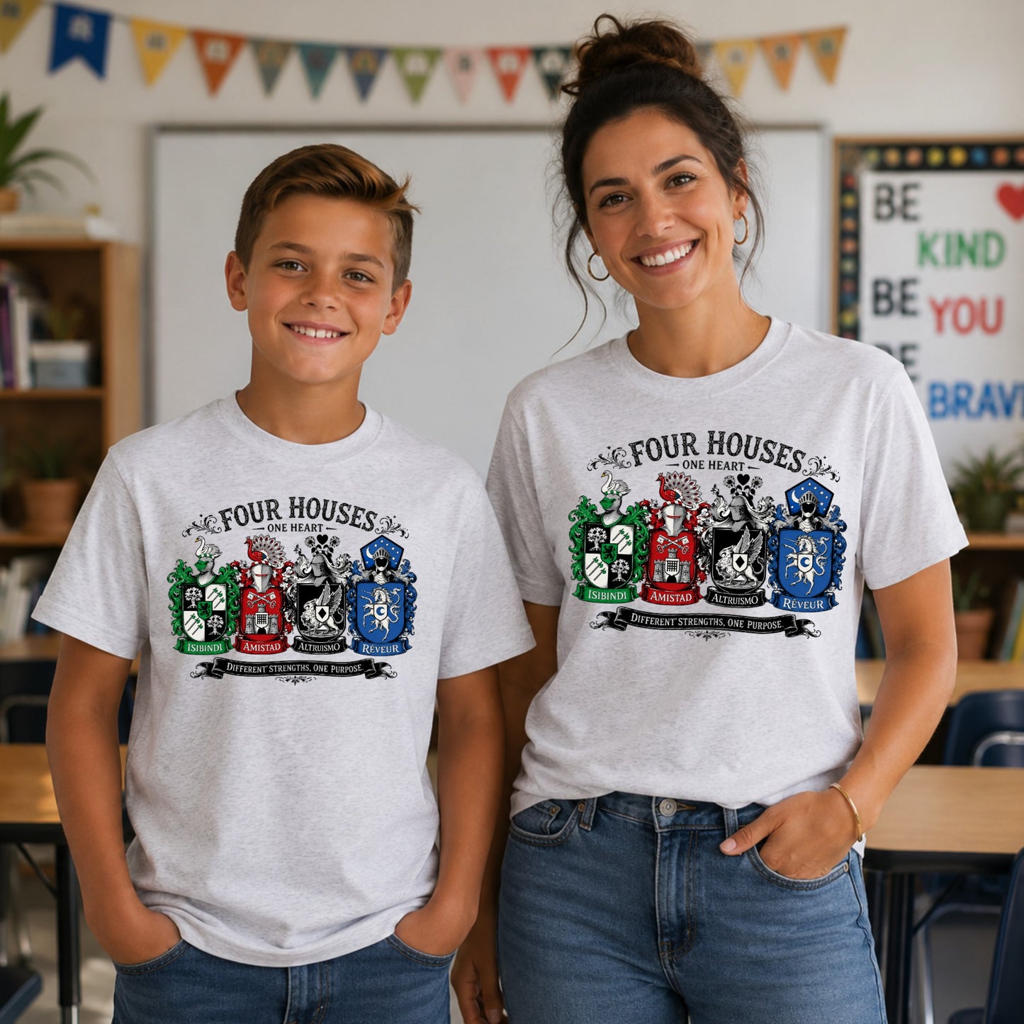 Four Houses One Heart Pennington Elementary House Tee