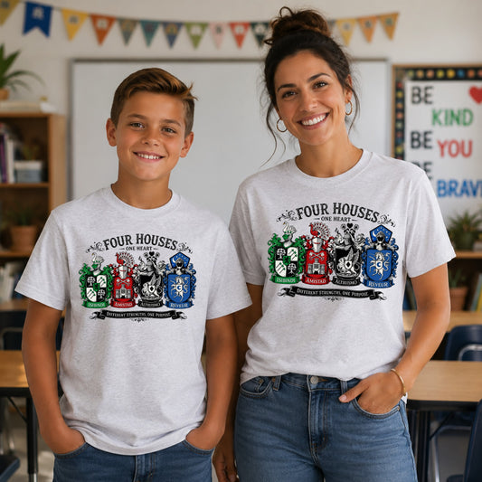 Four Houses One Heart Pennington Elementary House Tee
