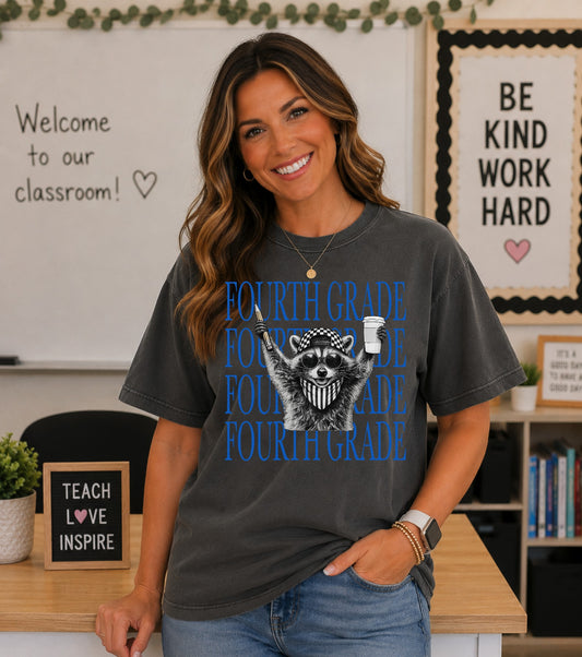 Fourth Grade Raccoon Tee
