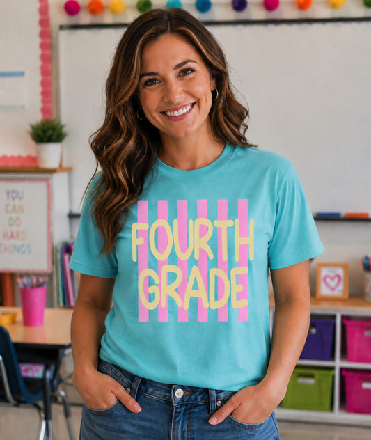 Fourth Grade Stripe Tee