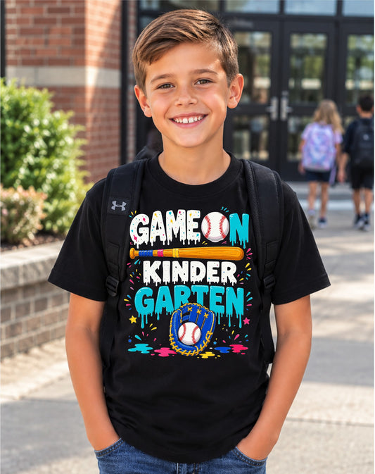 Game On Kindergarten Baseball Tee