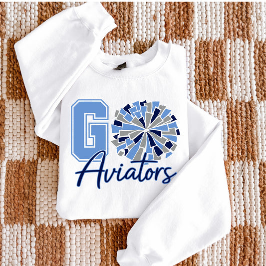 Go Aviators Cheer Crewneck
