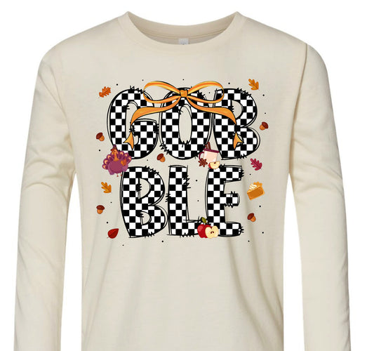 Gobble Checkered Long Sleeve Tee