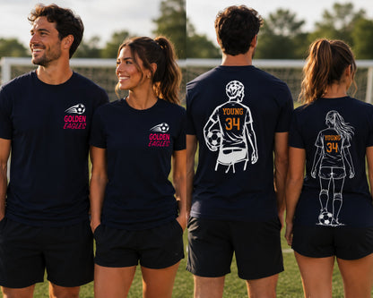 Golden Eagles Personalized Soccer Player Tee
