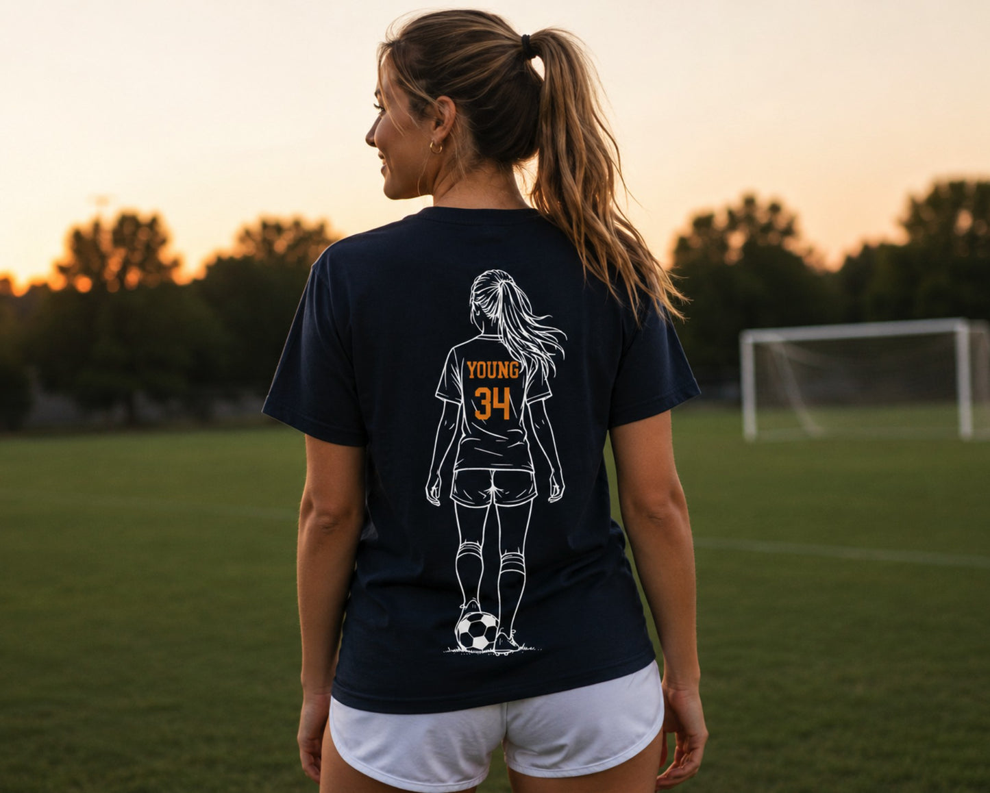 Golden Eagles Personalized Soccer Player Tee