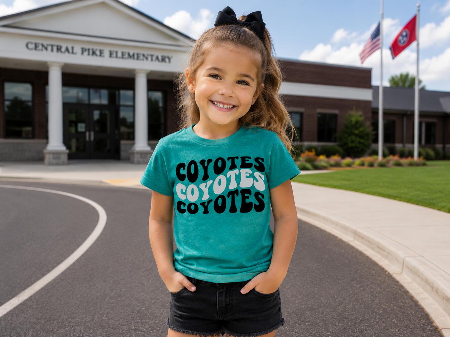 Groovy Repeating Coyotes Tee