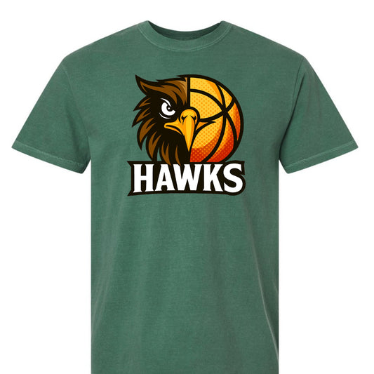 Hawks Basketball Comfort Colors Tee