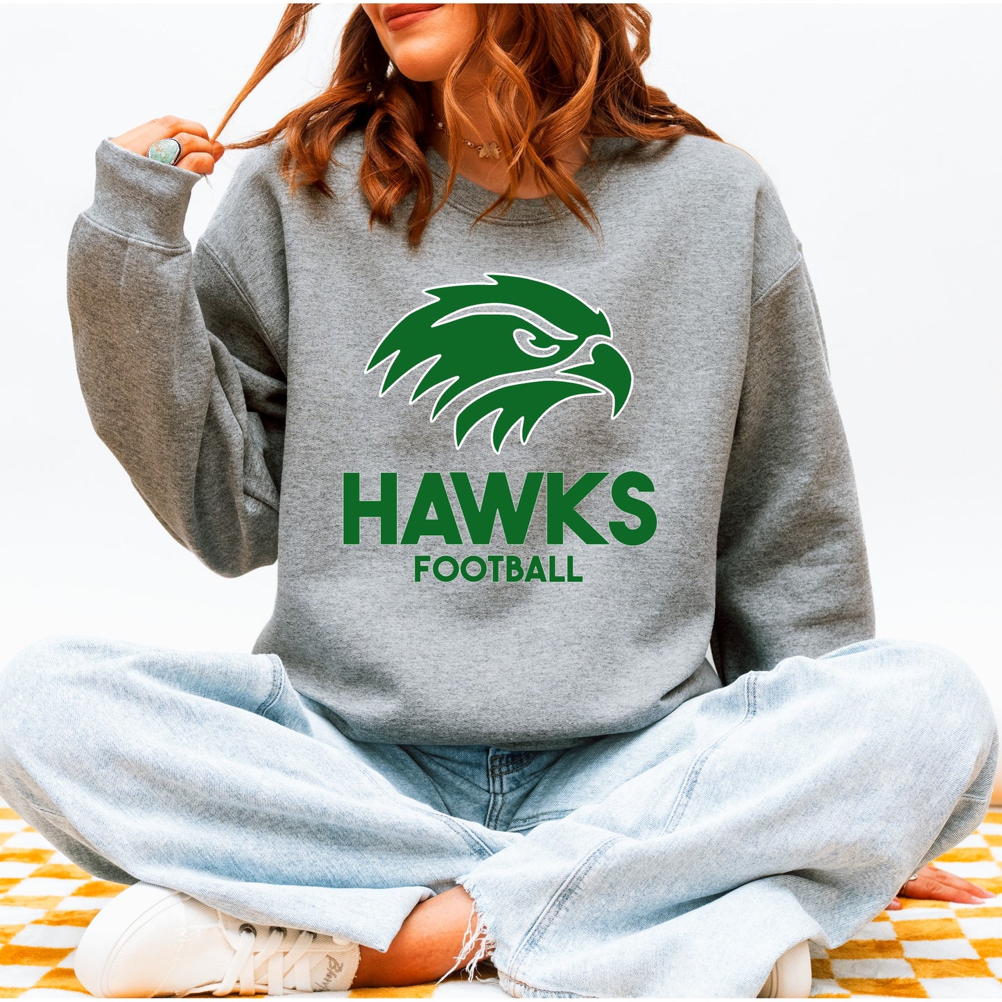 Hawks Football Spirit Crewneck