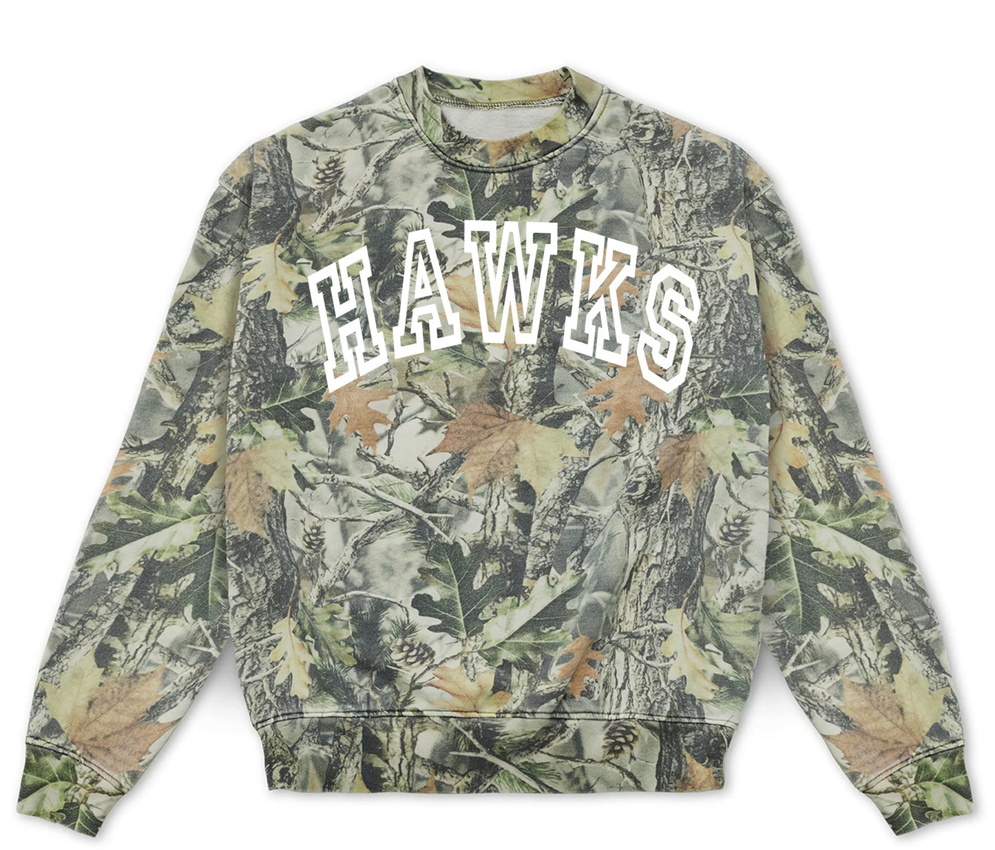 Hawks Varsity Camo Crewneck