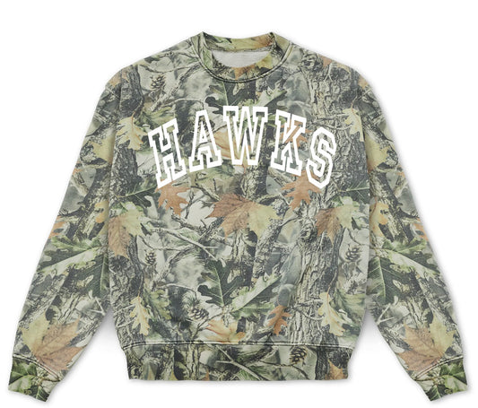 Hawks Varsity Camo Crewneck