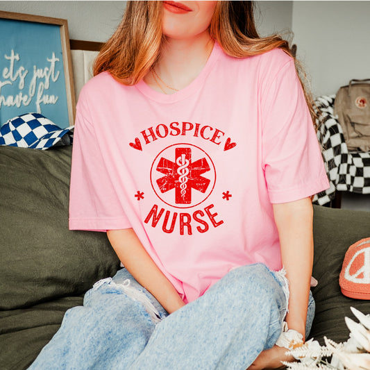 Hospice Nurse Valentine Tee