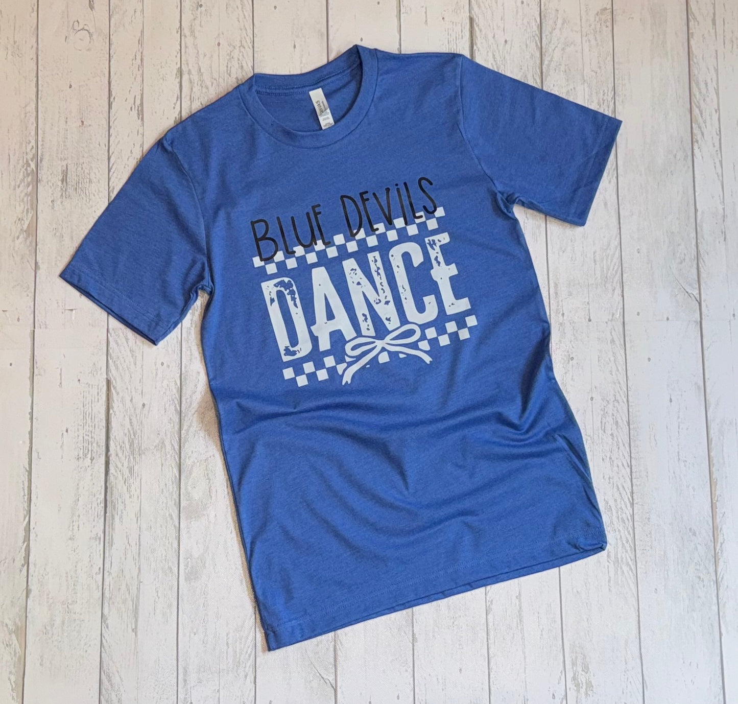 Blue Devils Dance Checkerboard Tee