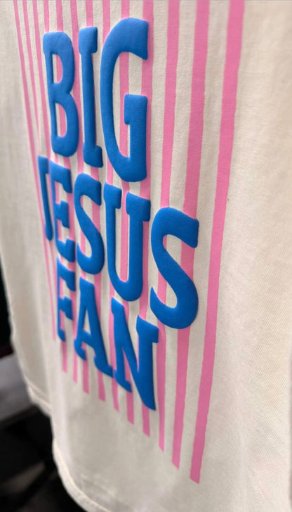 Big Jesus Fan Puff Print Comfort Colors Tee