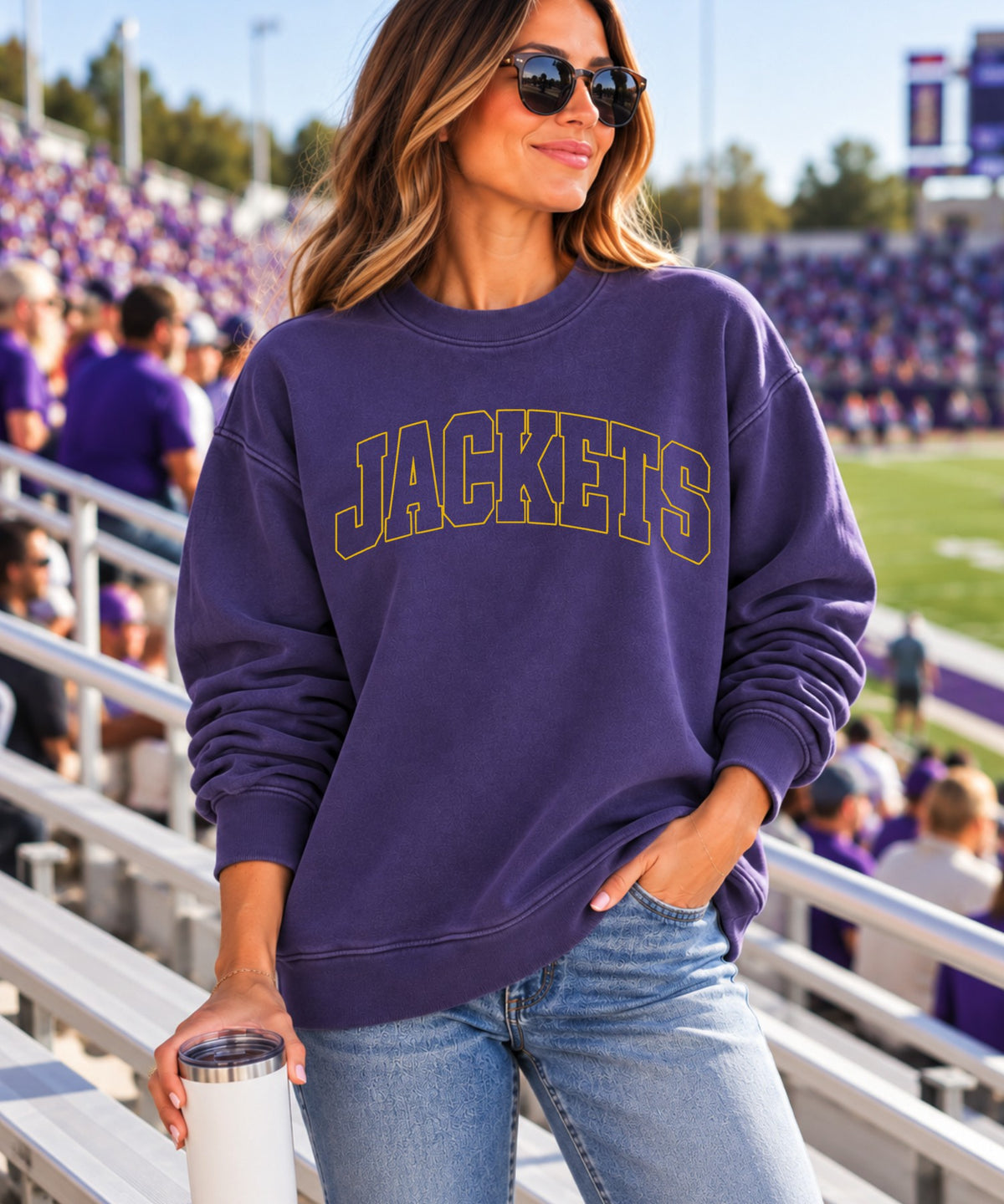Jackets Washed Out Crewneck