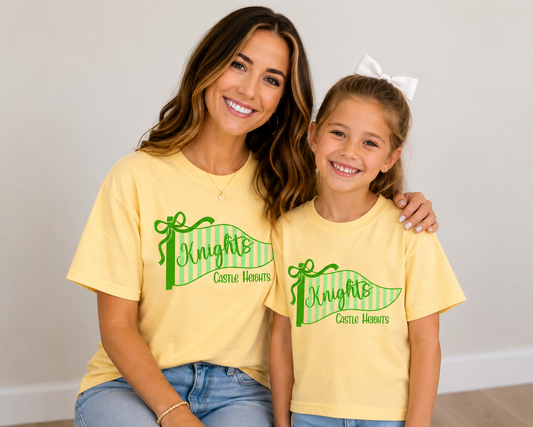 Knights Striped Pennant Comfort Colors Tee