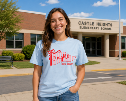 Knights Striped Pennant Comfort Colors Tee