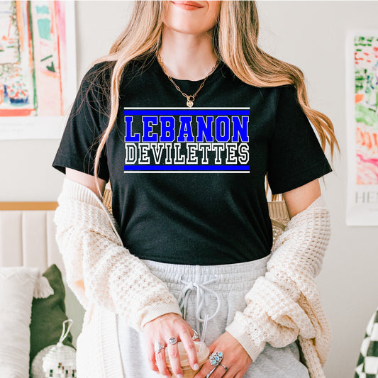 Lebanon Devilettes Classic Block Tee