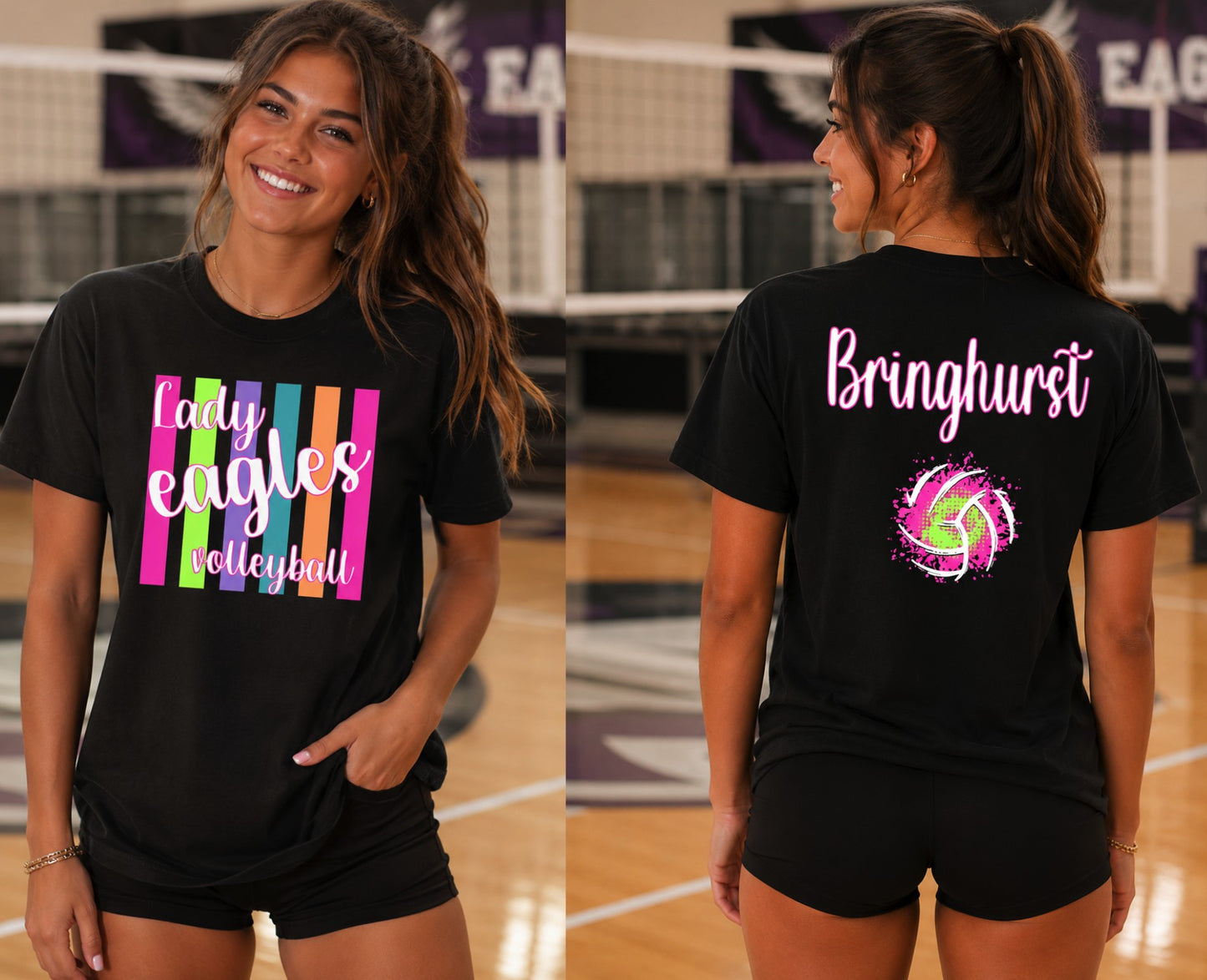 Lady Eagles Volleyball Personalized Tee