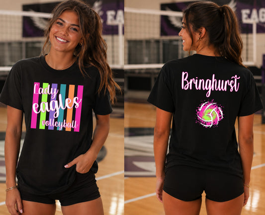 Lady Eagles Volleyball Personalized Tee