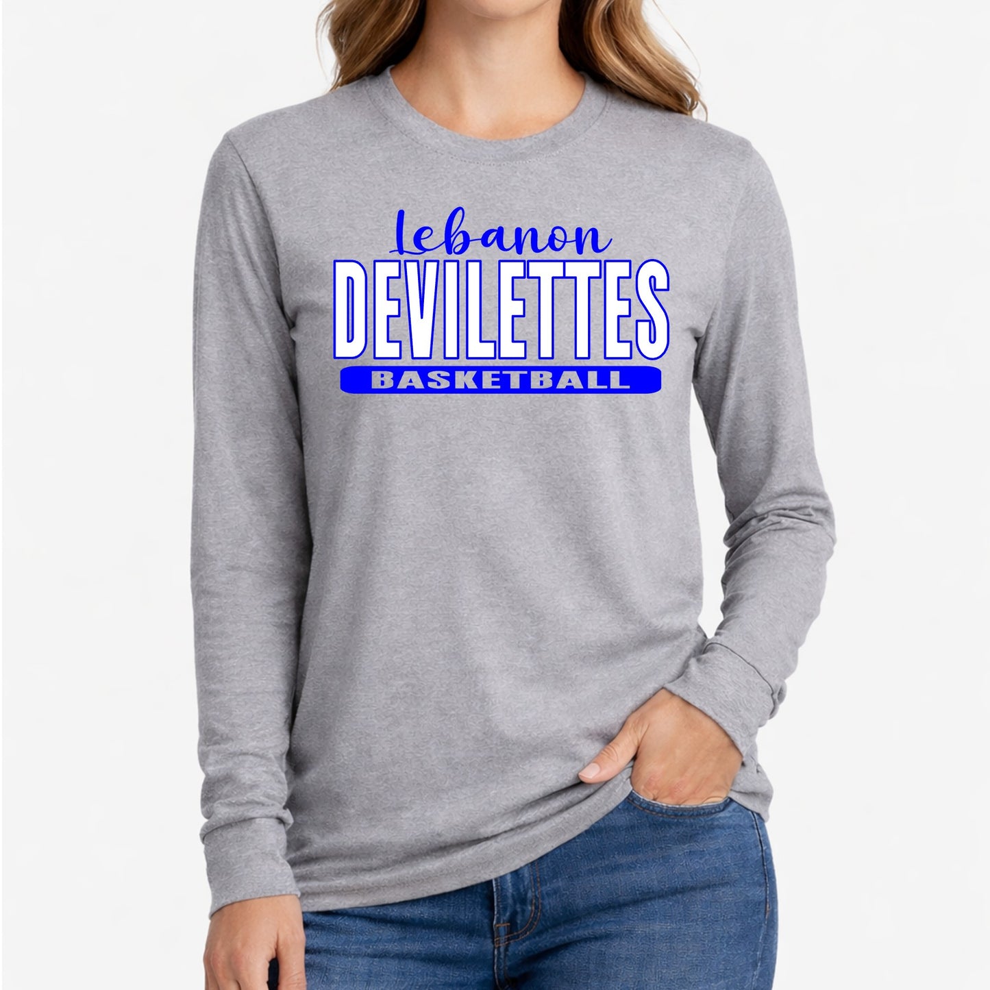 Lebanon Devilettes Basketball Long Sleeve Tee