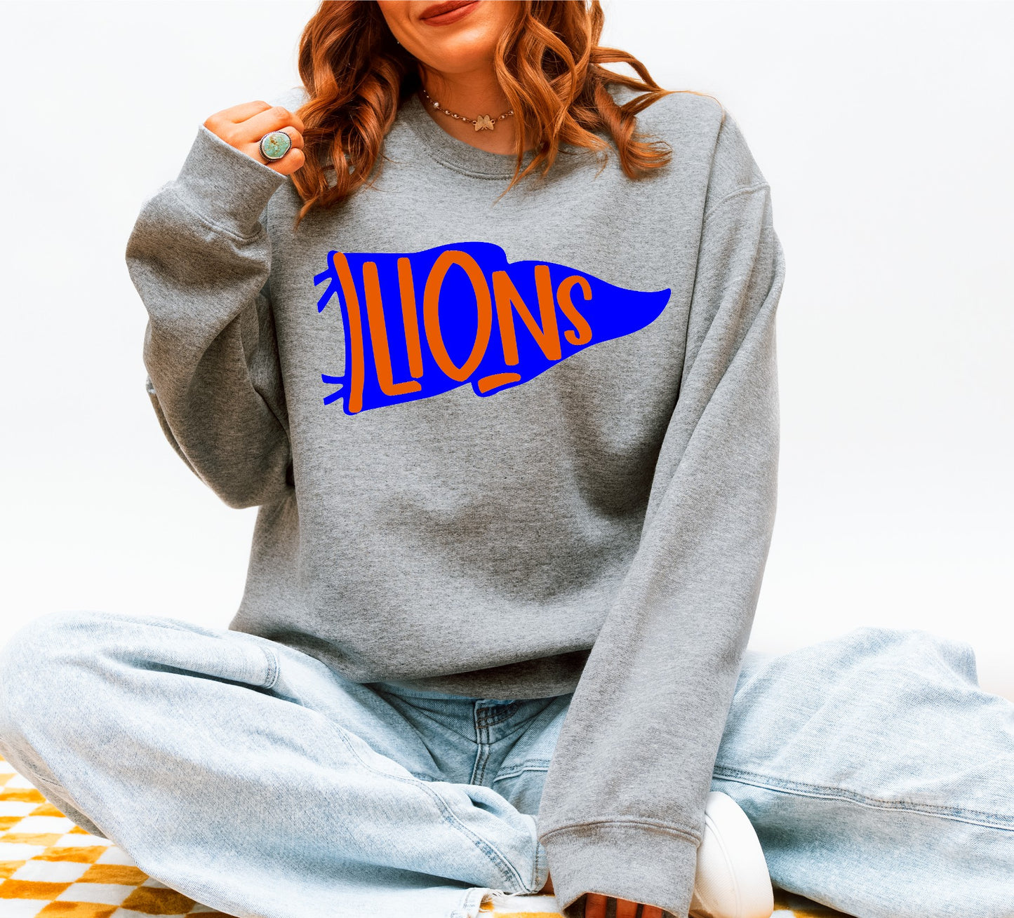 Lions Pennant Crewneck