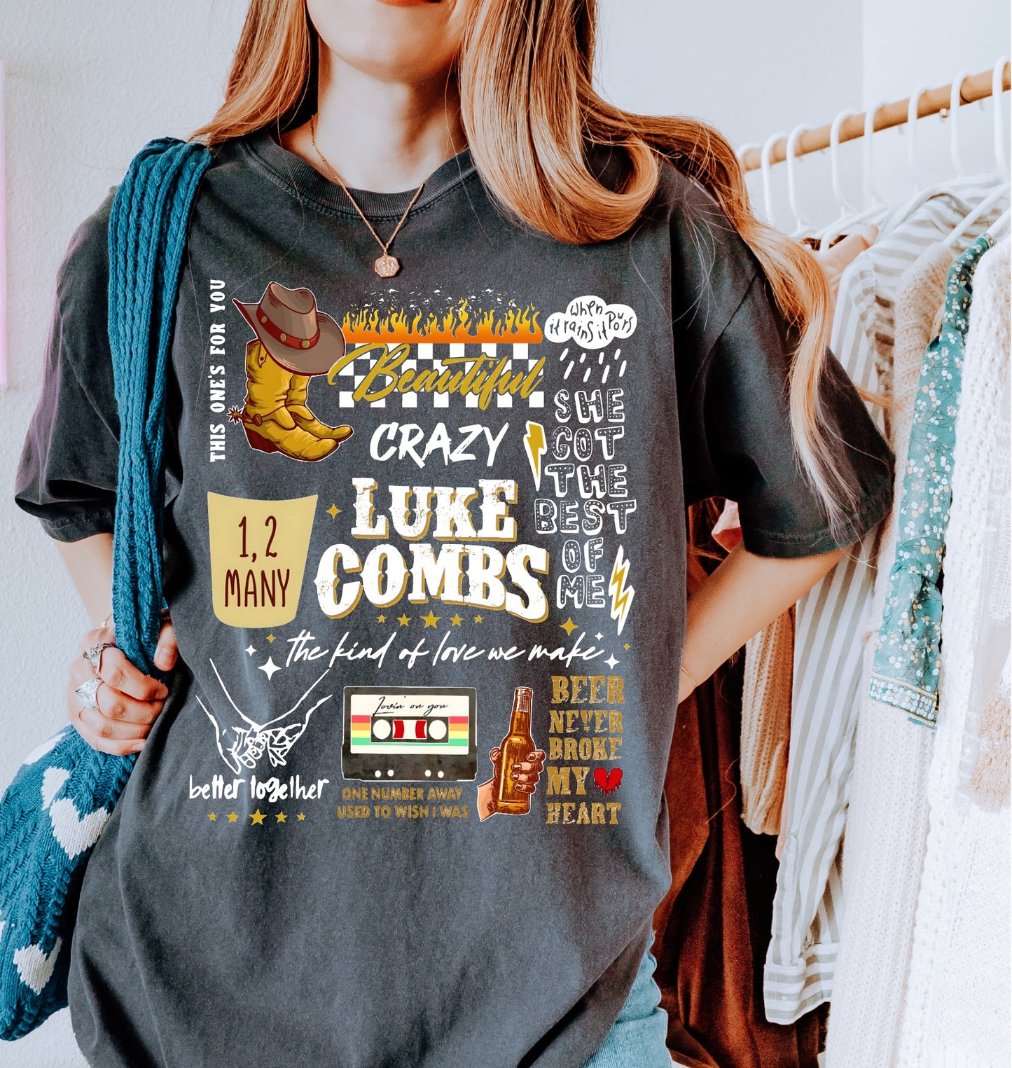 Vintage Country Collage Graphic Tee / My Kinda Night Tee