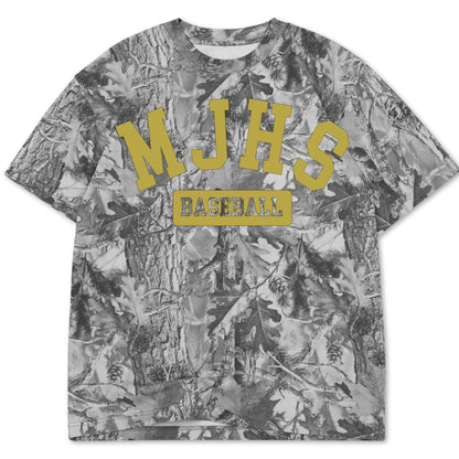 MJHS Baseball Vintage Gray Camo Tee