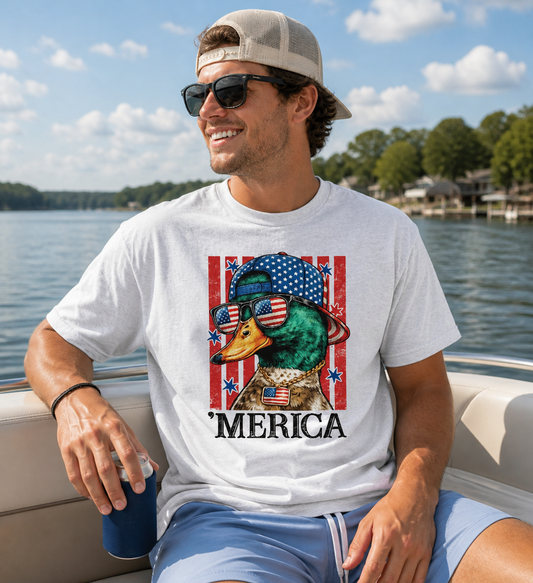 ’Merica Mallard Tee | Patriotic Memorial Day 4th of July Shirt