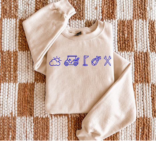 Minimalistic Golf Icon Crewneck