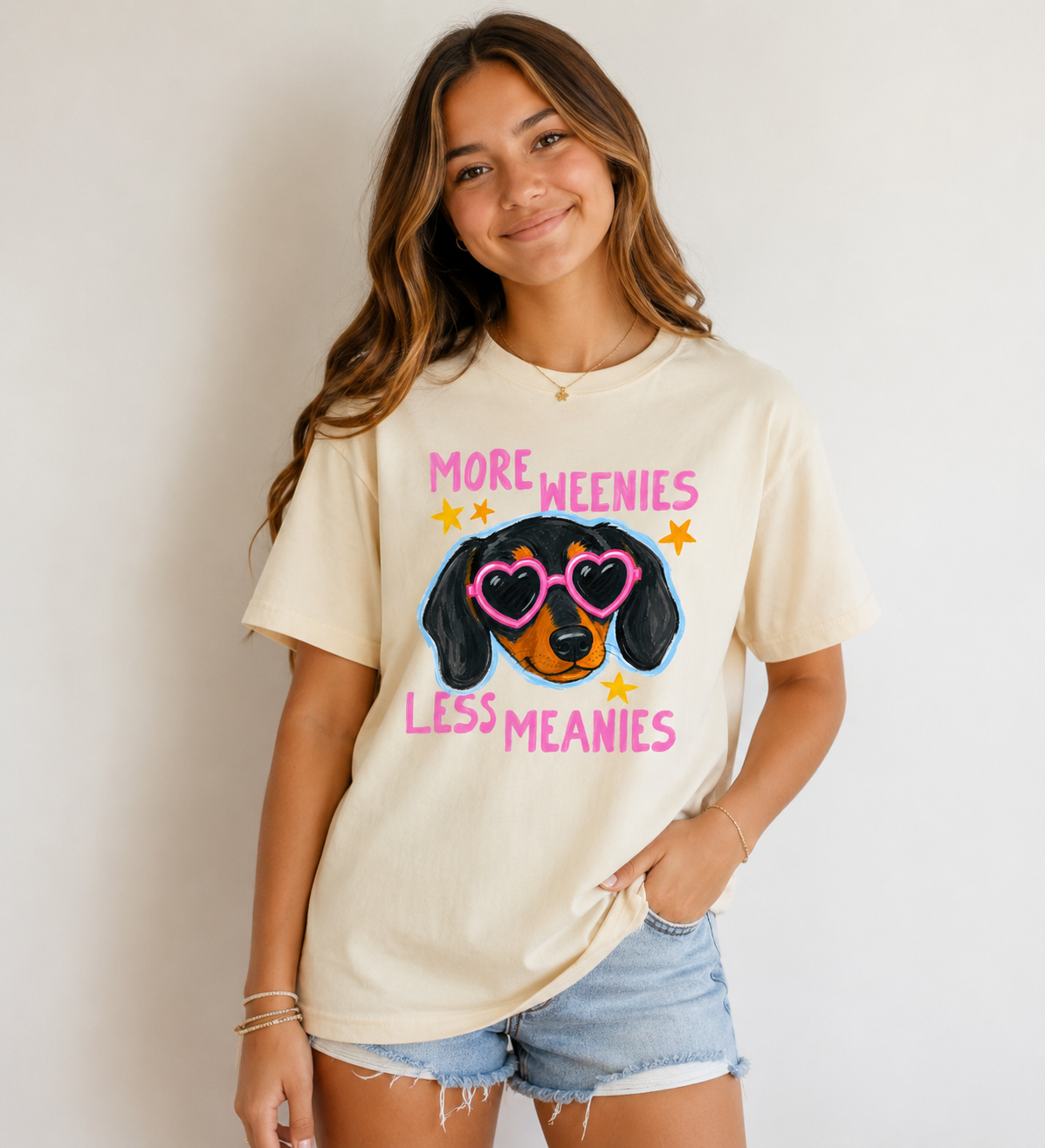 More Weenies Less Meanies Comfort Colors Tee