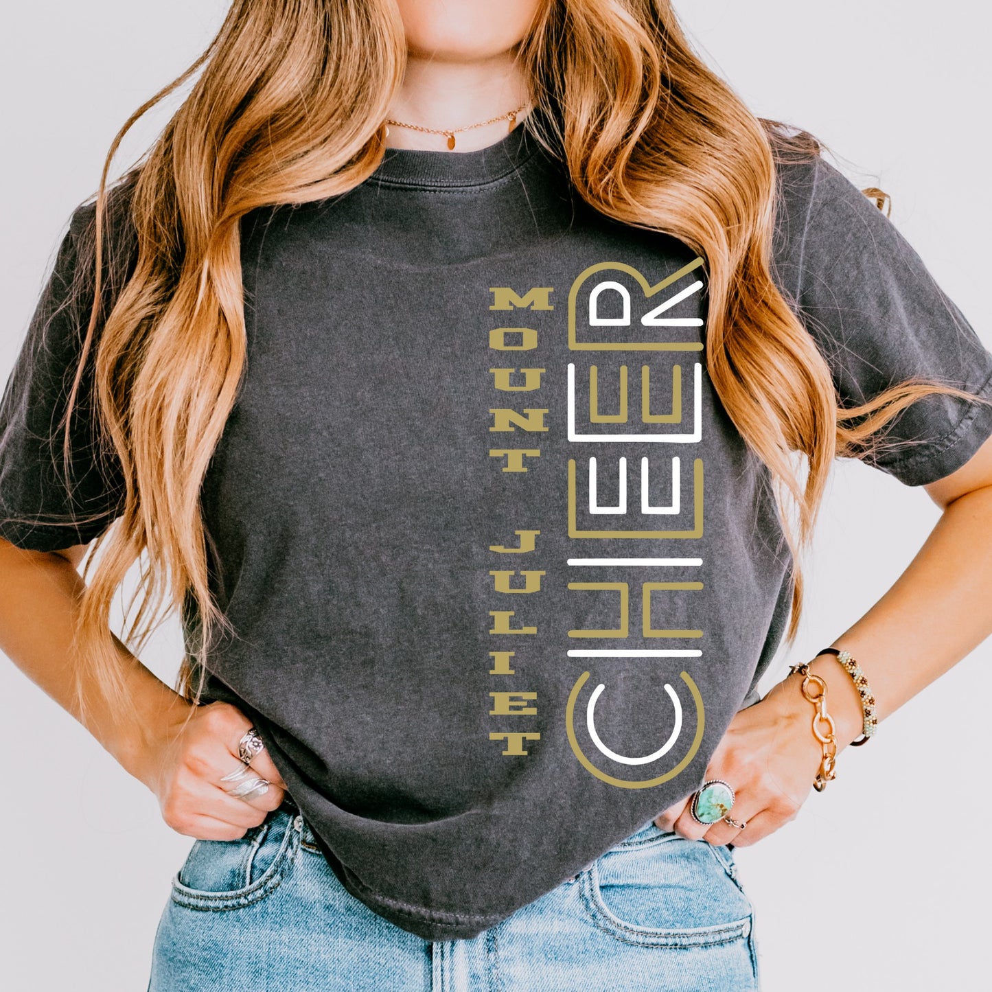 Mount Juliet Cheer Pepper Boxy Crop Tee