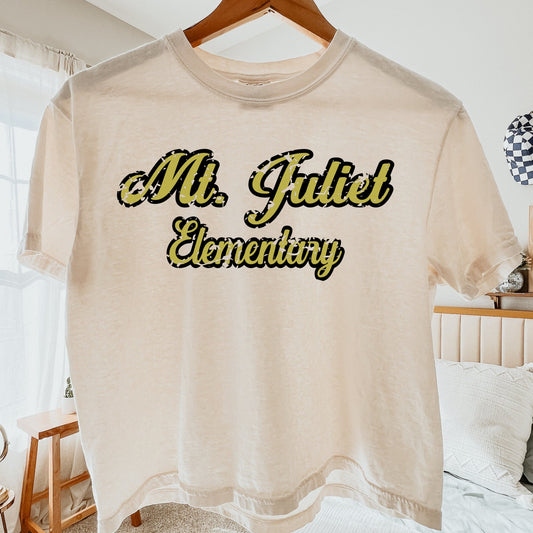 Mt Juliet Elementary Distressed Boxy Crop Tee