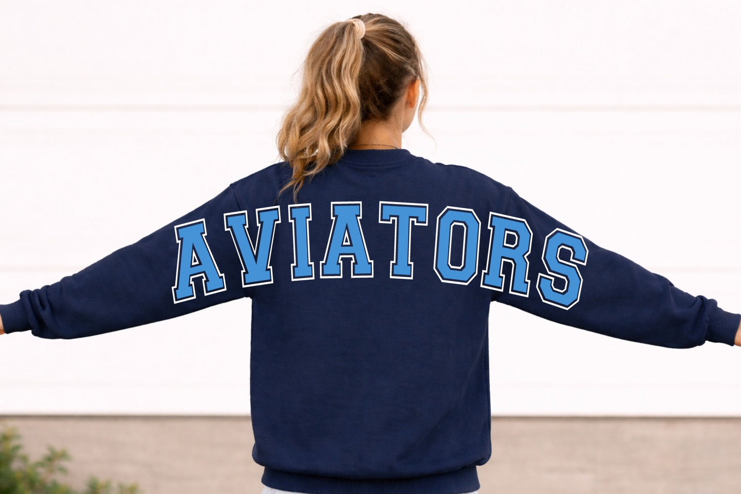 Aviators Varsity Sleeve Crewneck
