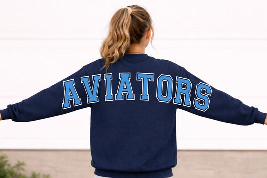 Aviators Varsity Sleeve Crewneck