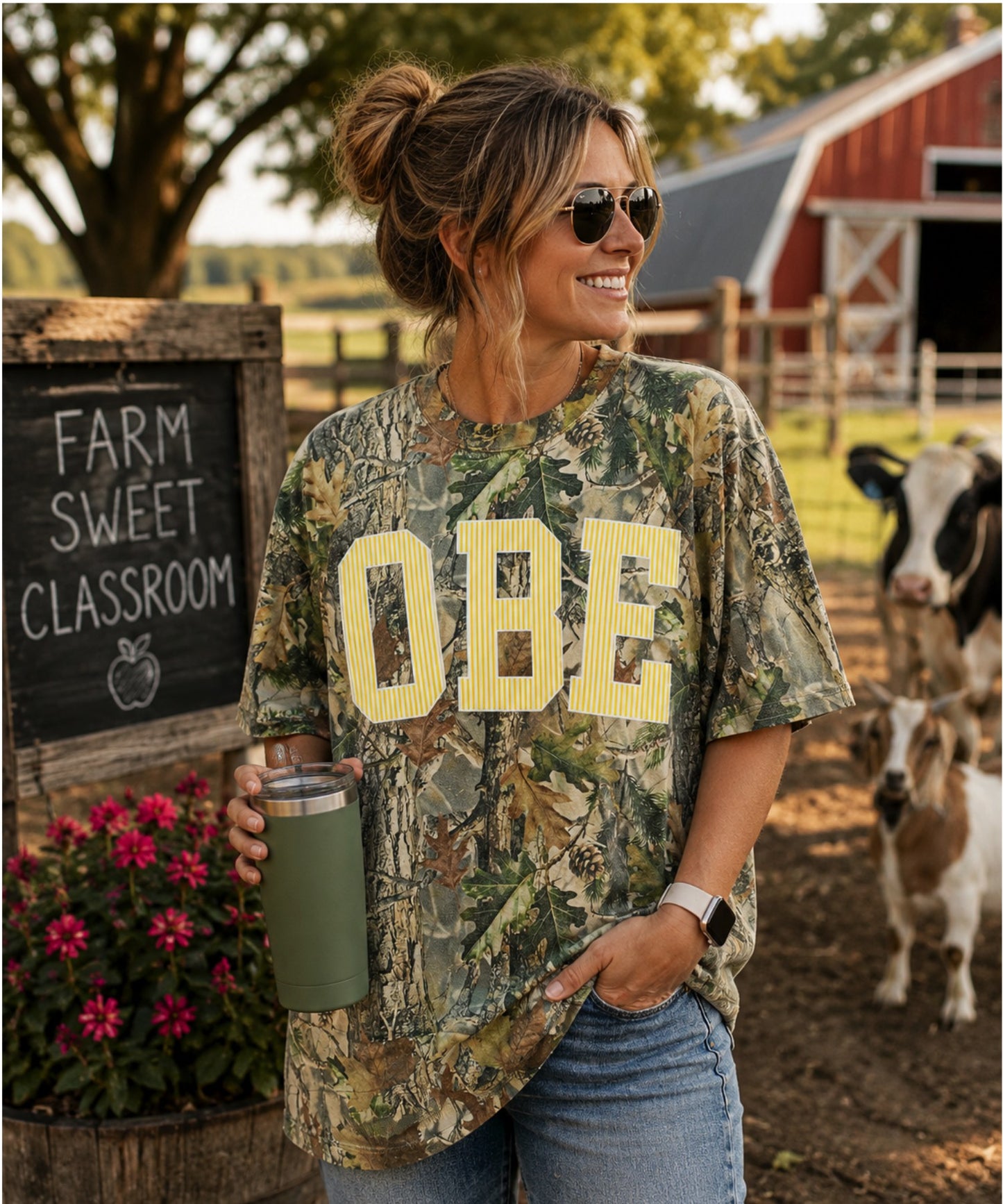 OBE Preppy Seersucker Camo Tee
