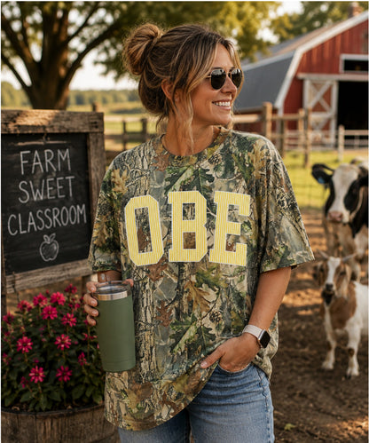 OBE Preppy Seersucker Camo Tee