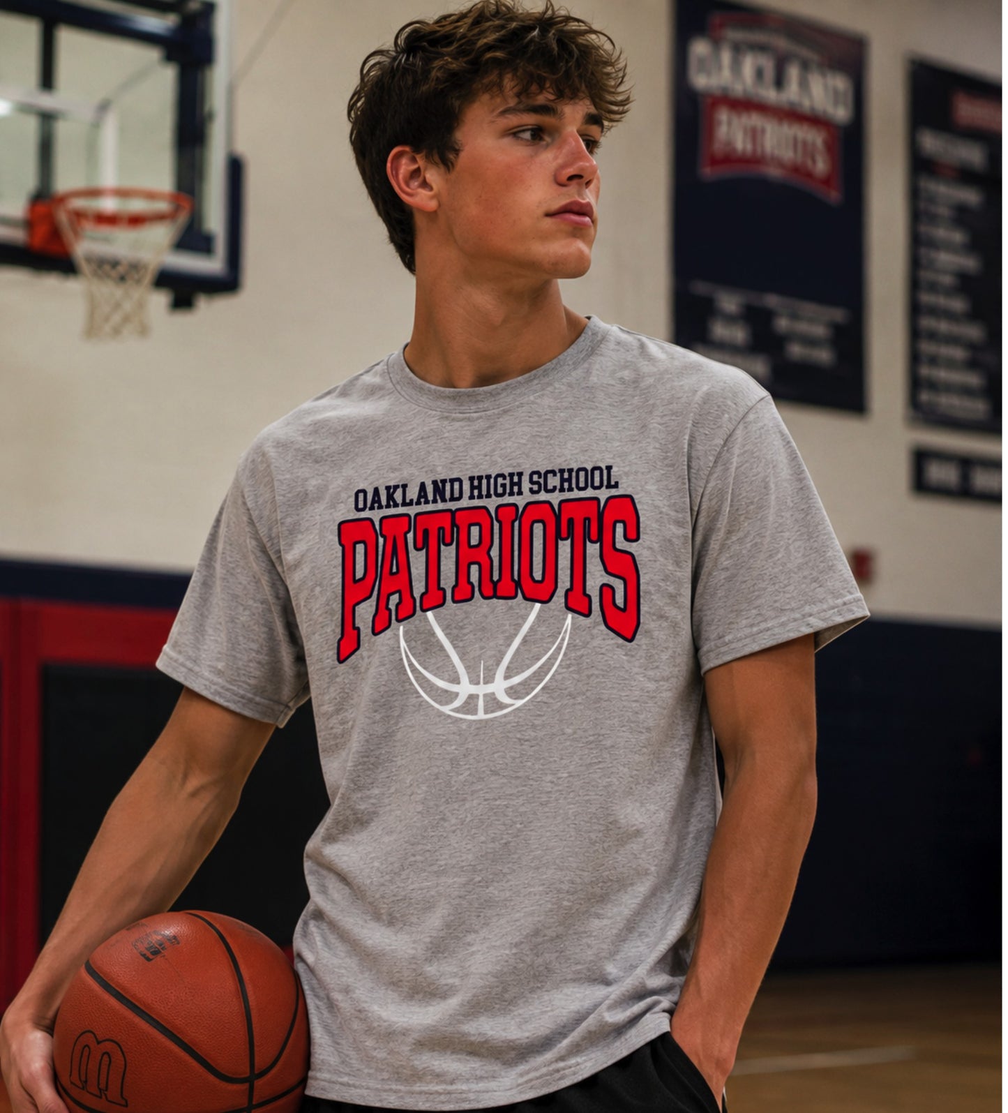 Oakland High School Patriots Basketball Tee