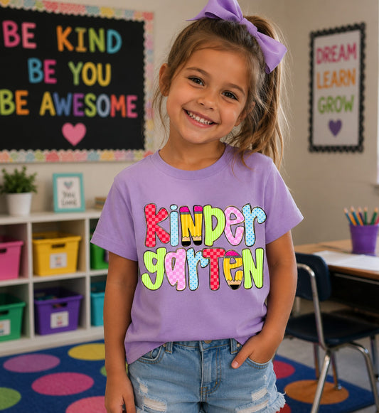 Preppy Girl Kindergarten Pencil Tee