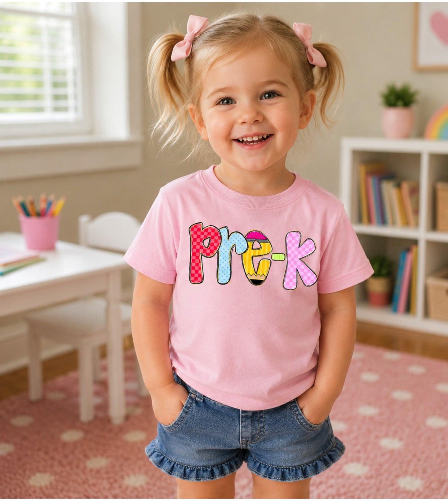 Preppy Girl Pre-K Pencil Tee