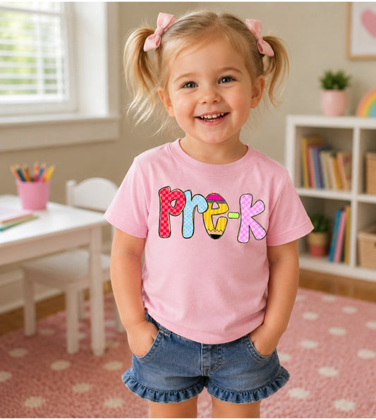 Preppy Girl Pre-K Pencil Tee