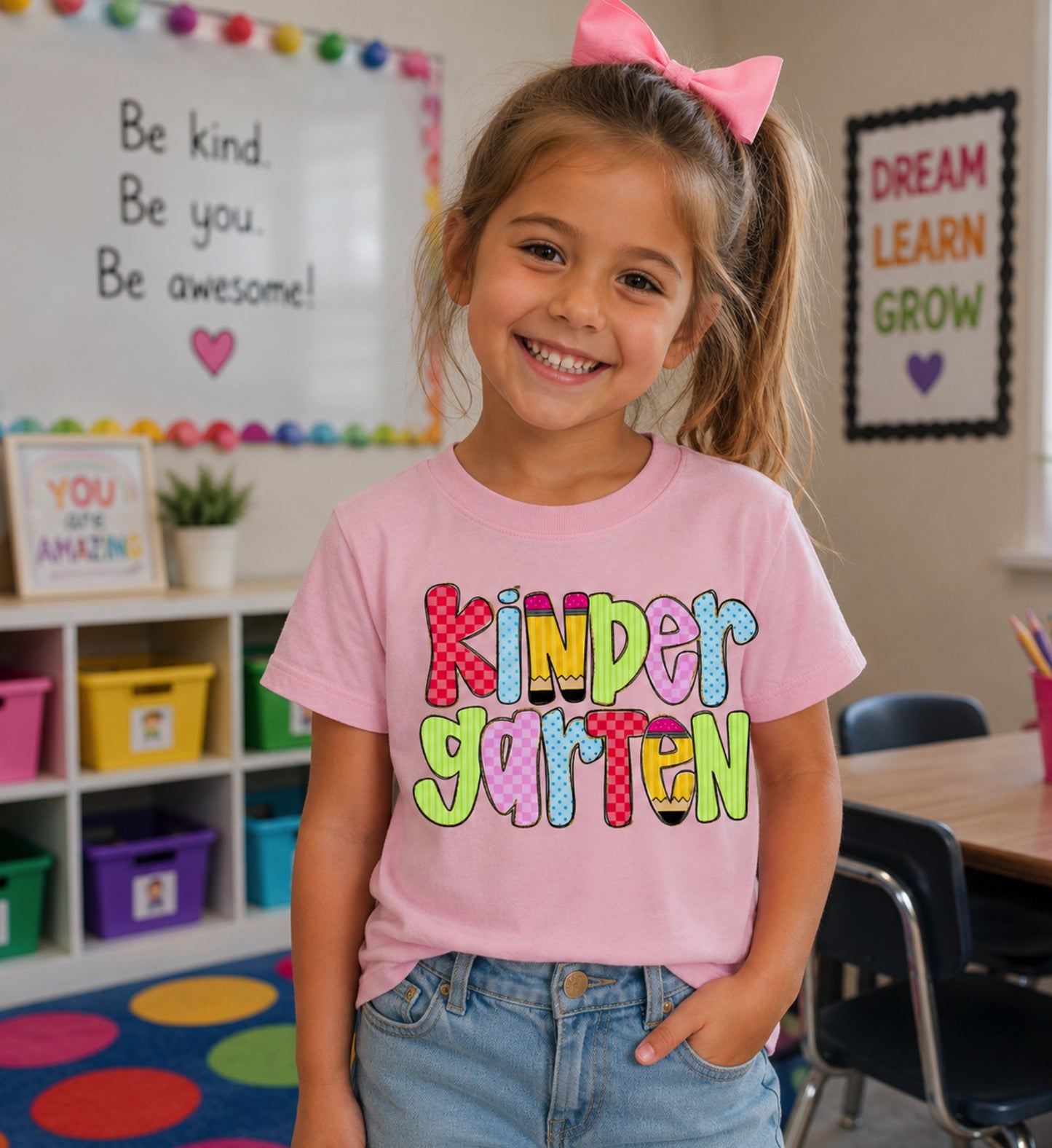 Preppy Girl Kindergarten Pencil Tee